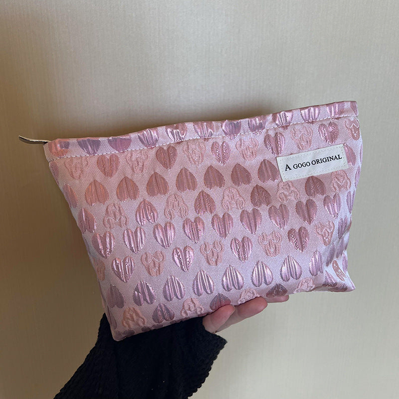 Love Canvas Portable Cosmetics Storage Out Wash Certificate Makeup Bag