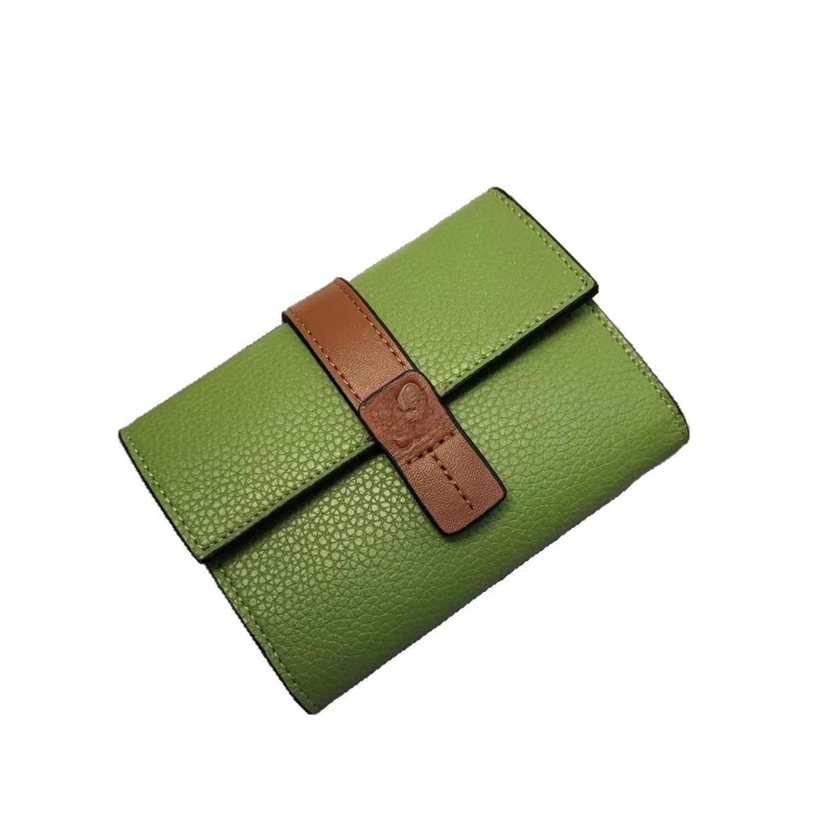 Women's & Men's Leather Short Color Stitching Multiple Slots Large Capacity Contrast Ladies Wallet