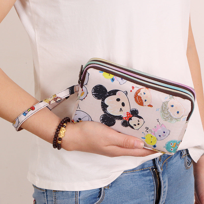 Women's Long Mobile Clutch Fabric Hand Coin Purses