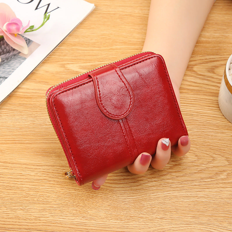 Women's Short High-grade Clutch Multiple Slots Large Ladies Wallet