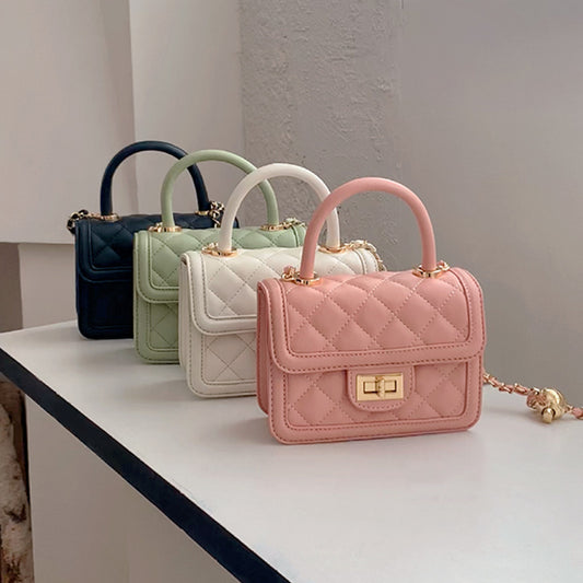 Women's Fashionable Classic Style Rhombus Chain Handbags