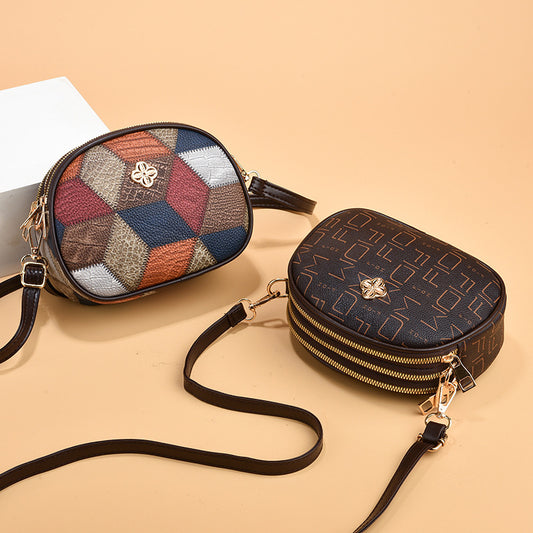 Women's Versatile Fashion Soft Leather Mobile Shoulder Bags