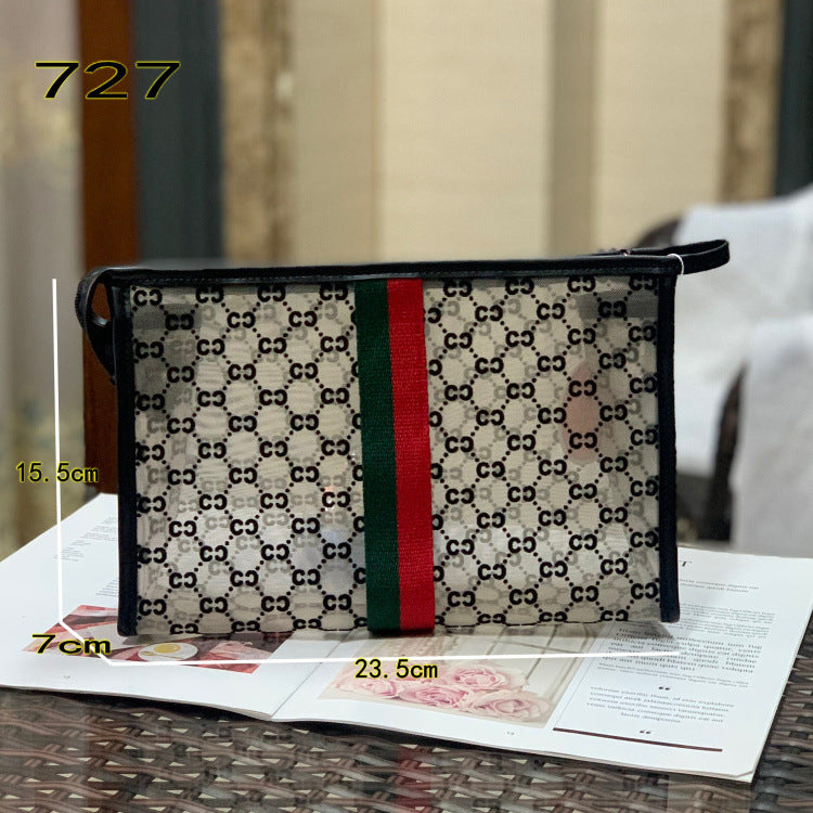 Flower Korean Style Large Capacity Mesh Flocking Cosmetic Bags