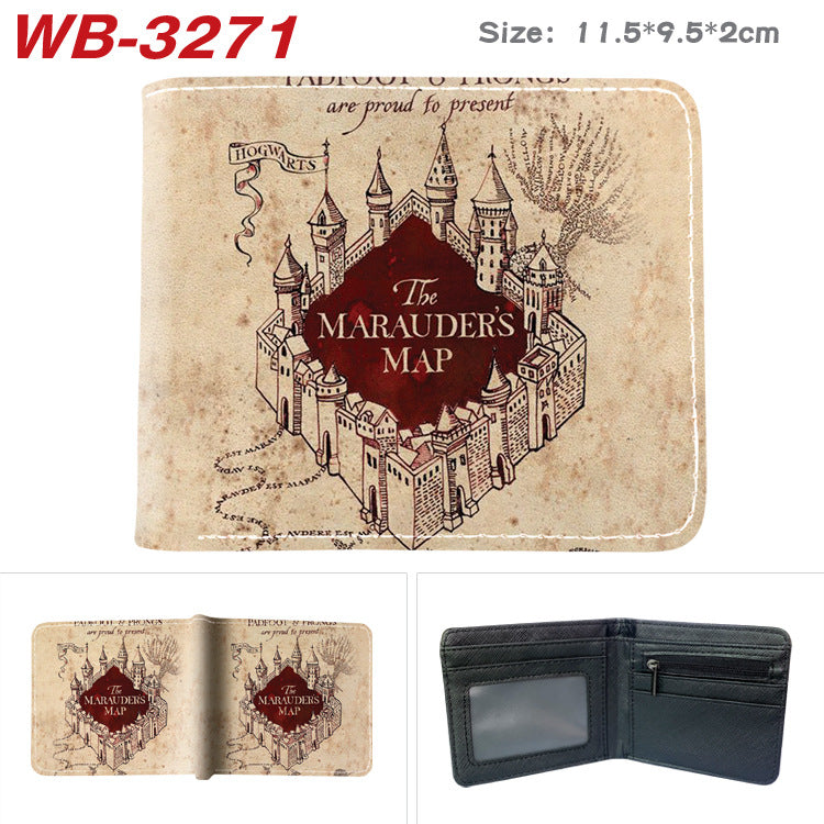 Women's & Men's & Harry Potter Peripheral Full Color Printing Short Folding Men's Wallets