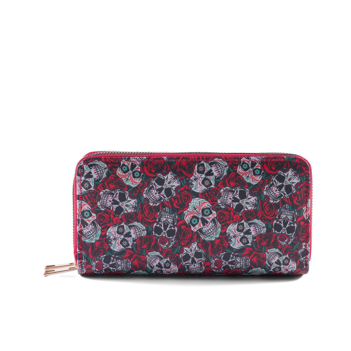 Trendy Printed Double Zipper Halloween Clutch Ladies Wallet