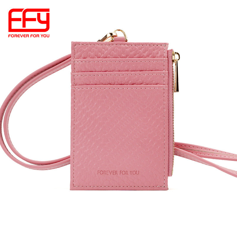 Soft Fashion Simple Portable Storage Clip Card Holder