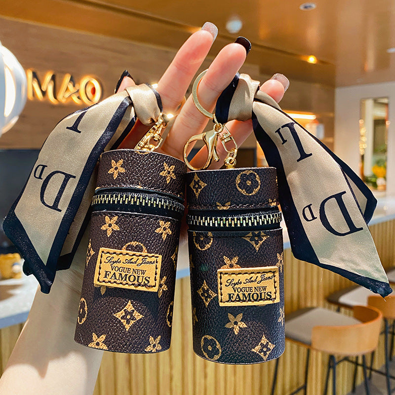 Fashion Retro Cylinder Portable Earphone Car Bags