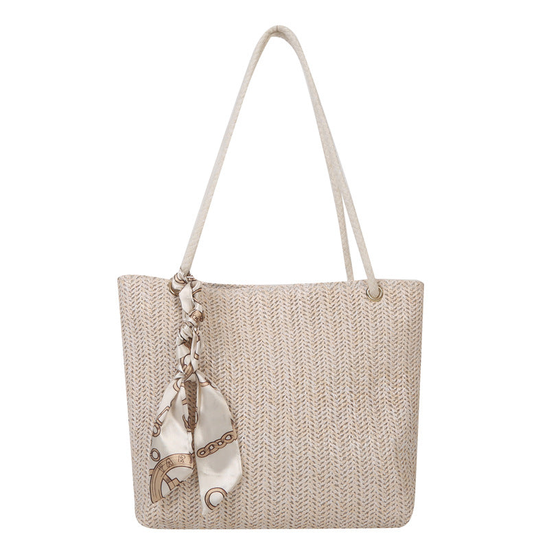 Women's Large Capacity Fashion Underarm Straw Shoulder Bags