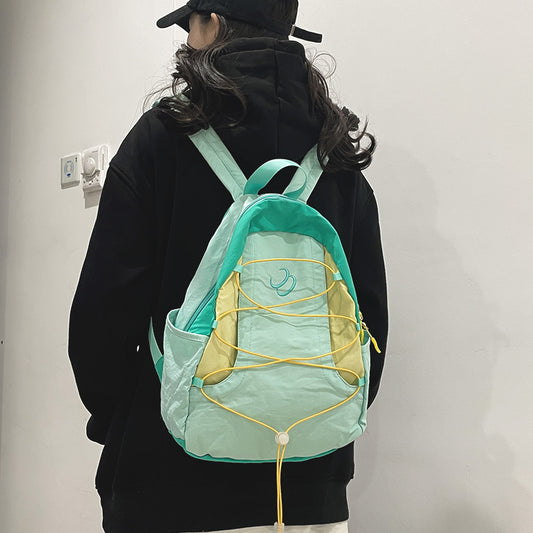Men's Female Minority Design Contrast Color Versatile Backpacks
