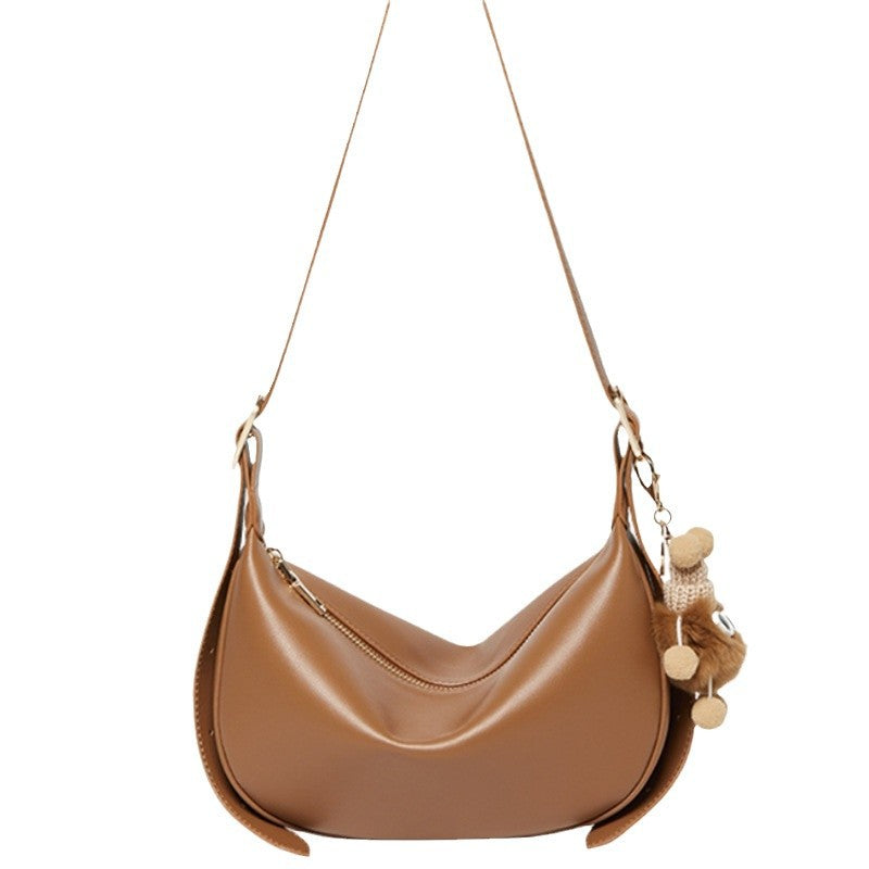 Women's Popular Fashion Dumpling Genuine Leather Underarm Women's Shoulder Bag