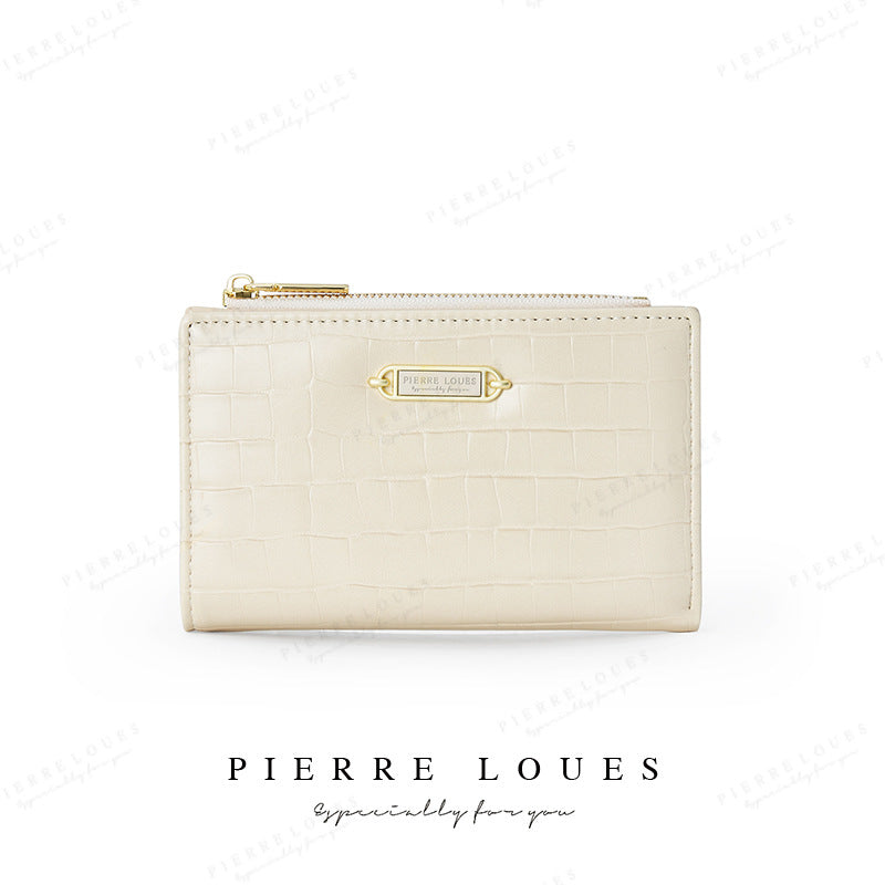 Women's Short Retro Crocodile Pattern Clutch Ladies Wallet