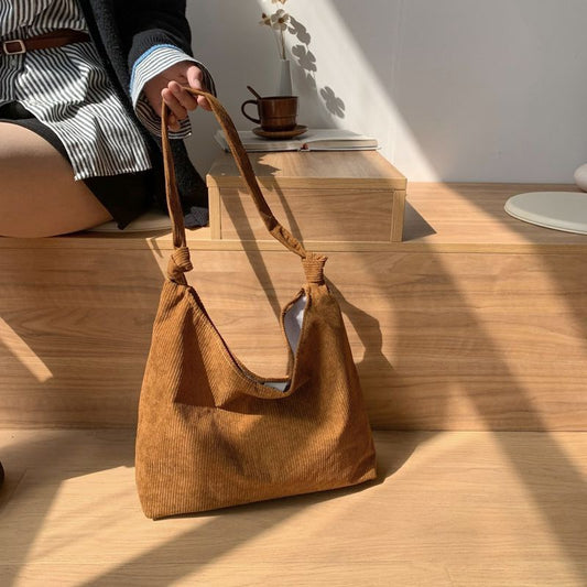 Canvas Female One Woven Large Capacity Shoulder Bags