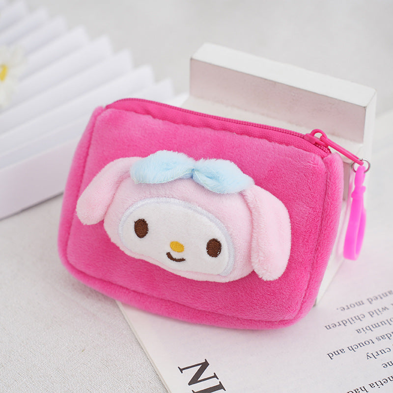Children's Cartoon Plush Cute Pudding Dog Cat Coin Purses