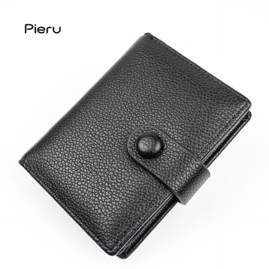 Business Plus Circumference Litchi Pattern Large Card Holder