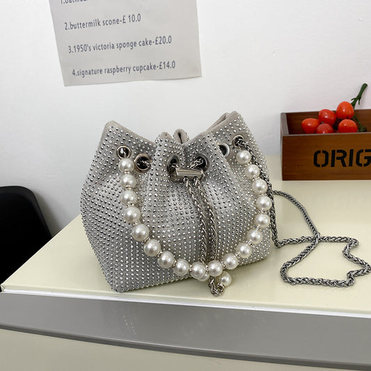 Good-looking Light Luxury Diamond Pearl Lucky Handbags