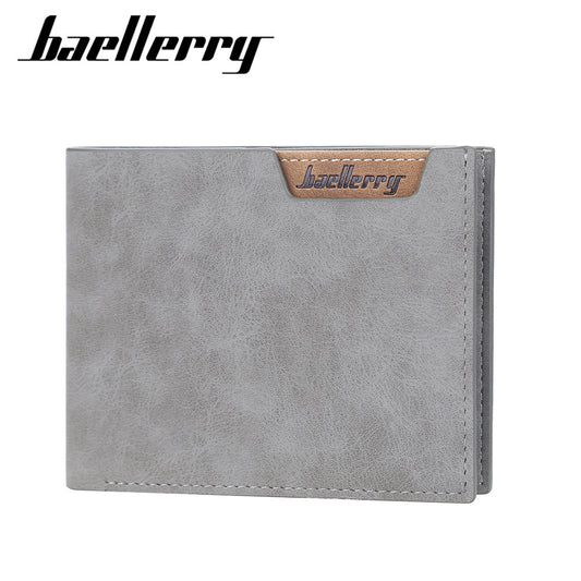 Men's Short Frosted Multiple Slots Fashion Horizontal Men's Wallets
