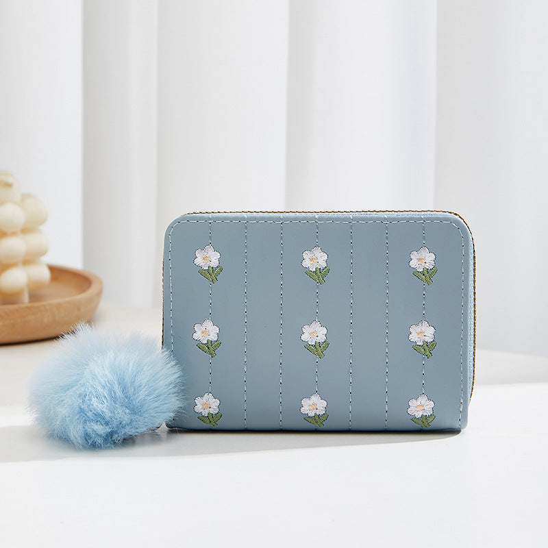 Casual Mini Embroidered Live Streaming Benefits Ladies Wallets