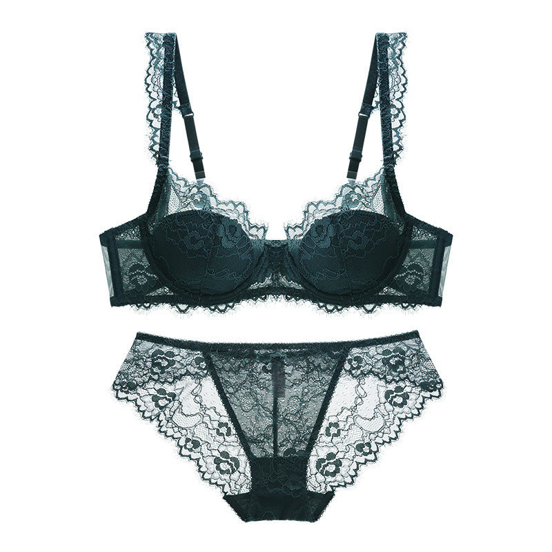 Women's French Sexy Thin Cotton Breathable Push Lingerie Sets
