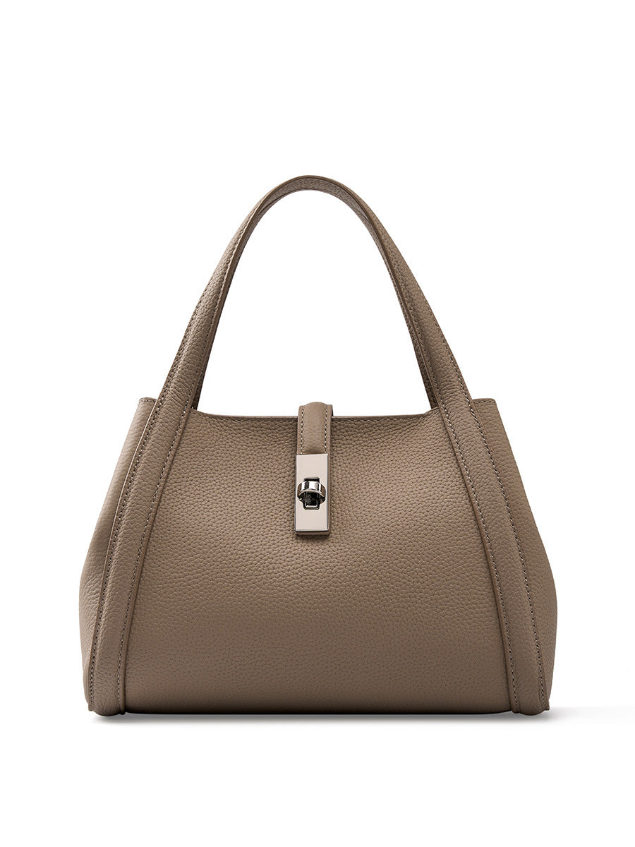Women's Vegetable Basket Layer Cowhide Large Capacity Handbags