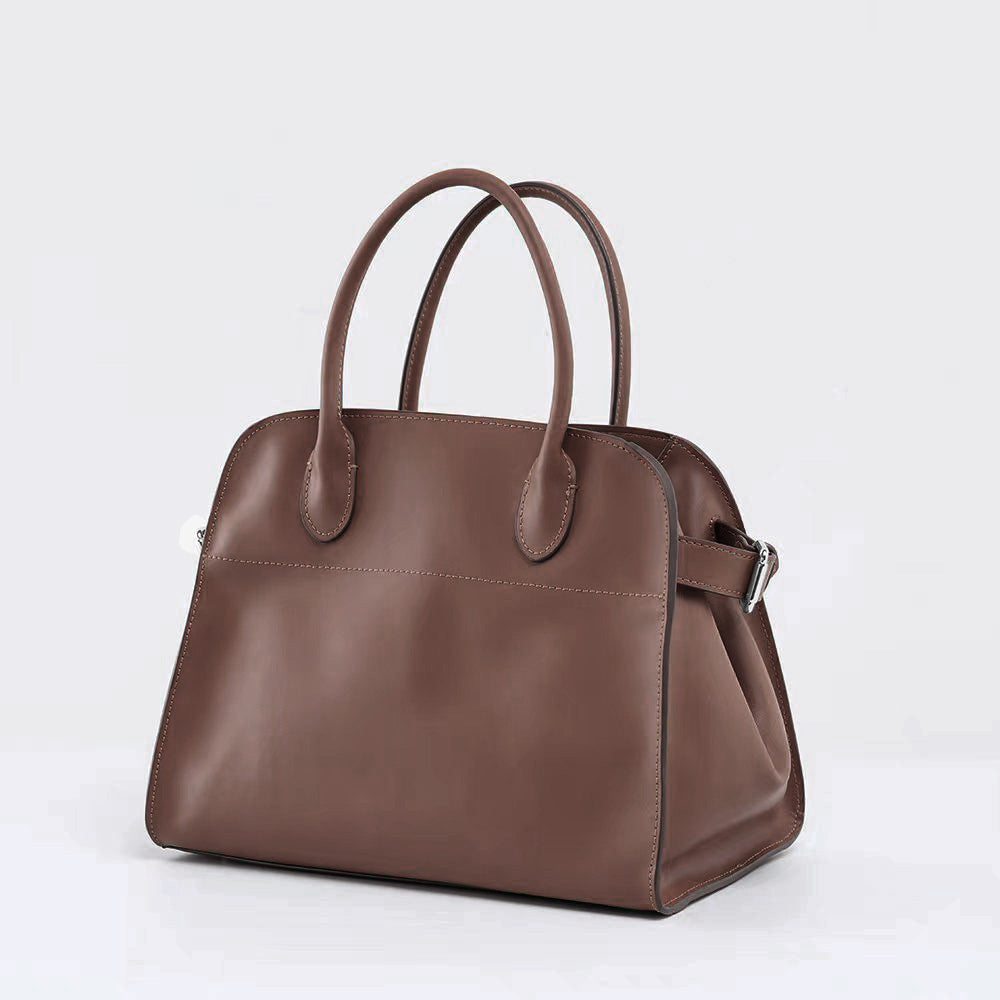 Women's Retro Large Capacity Totes Genuine Leather Commute Handbags