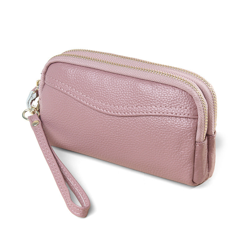 Women's Long High-grade Large Capacity Fashion Leather Double Zip Ladies Wallet