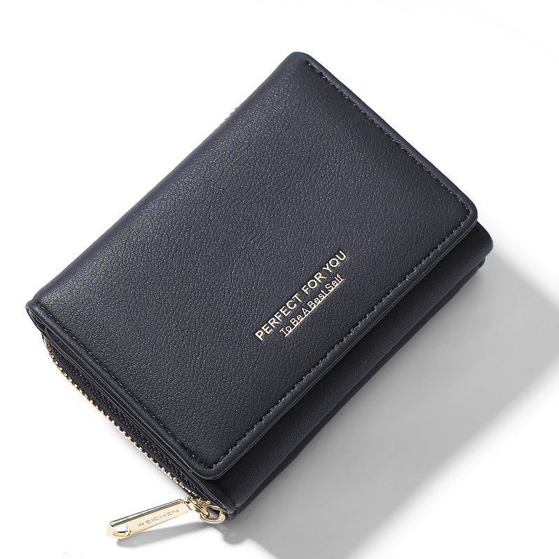 Stylish Women's Short Zipper Simple Multifunctional Coin Purses