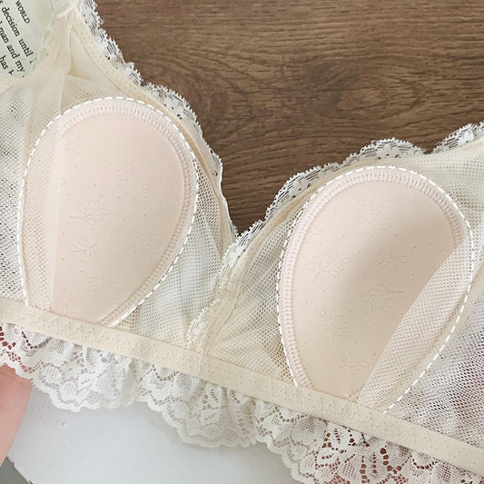 Women's Thin Underwear Comfortable Wireless Slimming Lace Lingerie Sets
