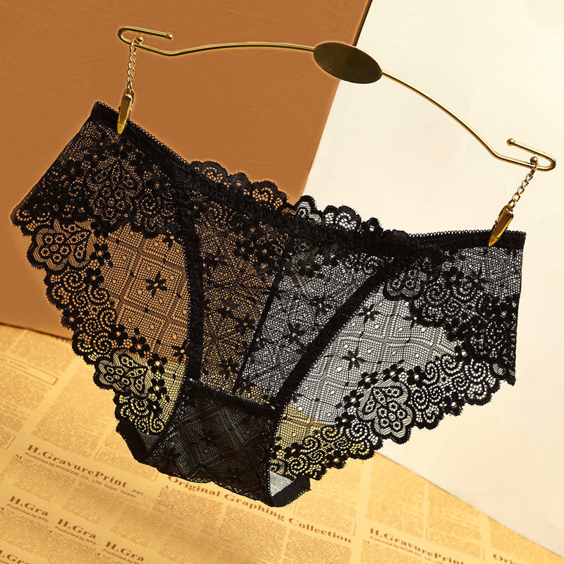 Women's Transparent Sexy Ladies Hollow Low Waist Breathable Panties