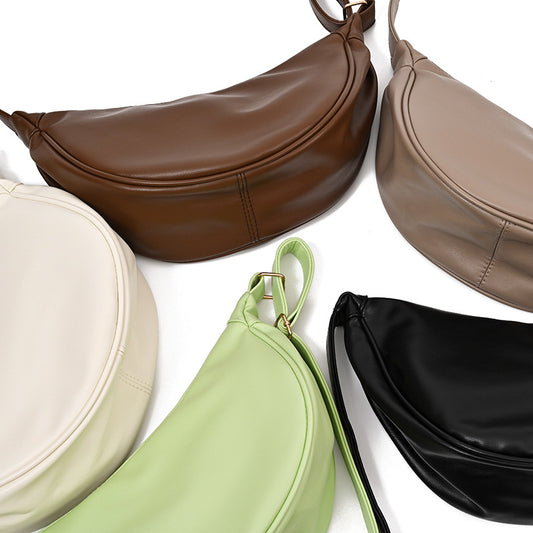 High-grade Soft Leather Dumpling Schoolgirl Minority Crossbody Bags