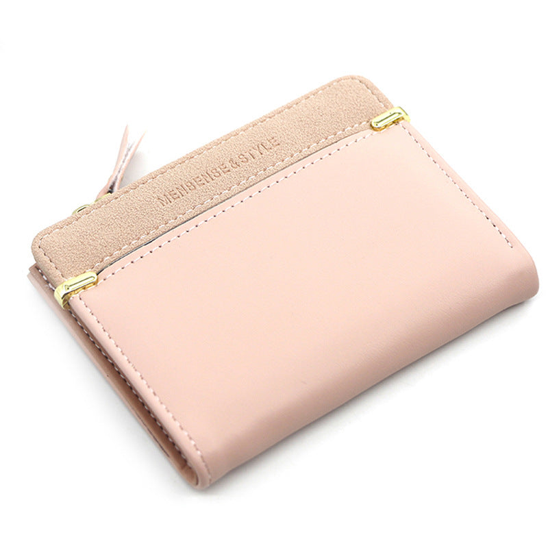 Women's Short Zip Simple Elegant Clutch Coin Purses