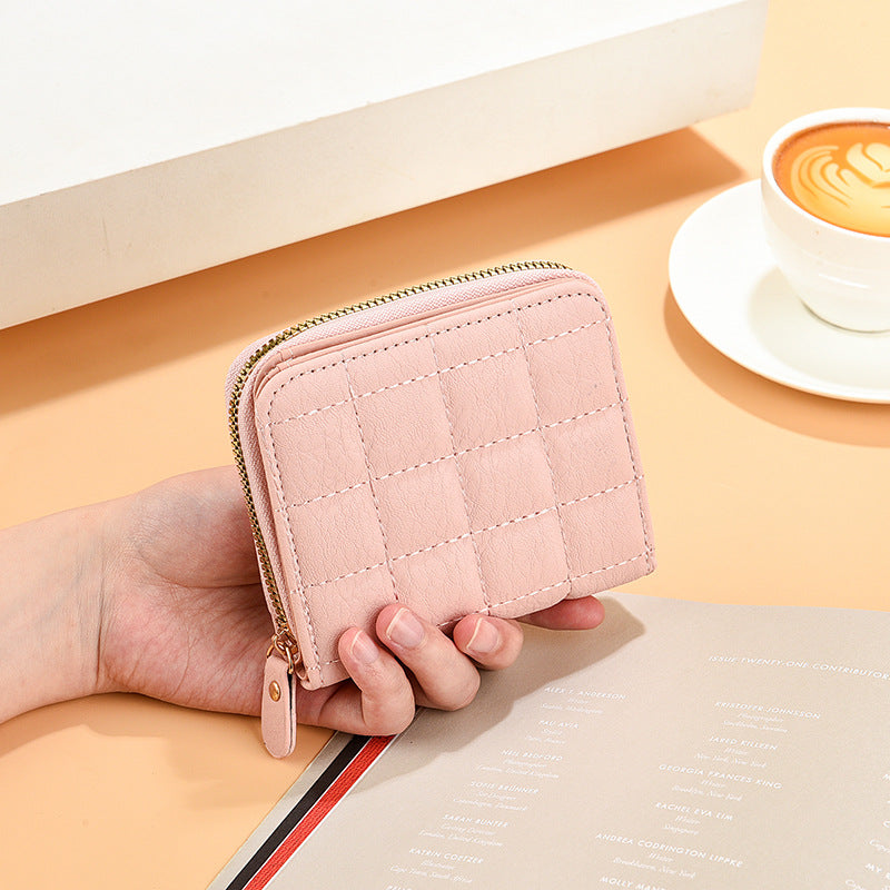 Women's Spring Female Korean Style Simple Short Zipper Ladies Wallet