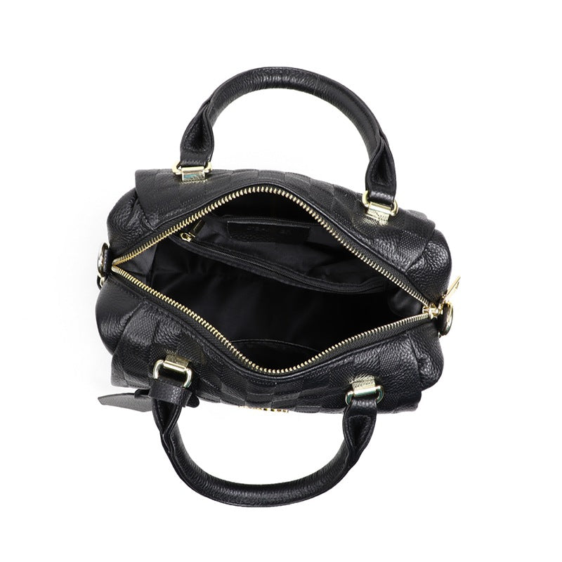Women's Leather Large Capacity Commuter Pillow Boston Women's Messenger Bag