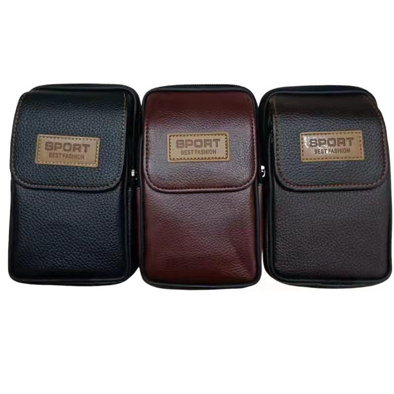 Men's New Horizontal Vertical Mobile Leather Purses