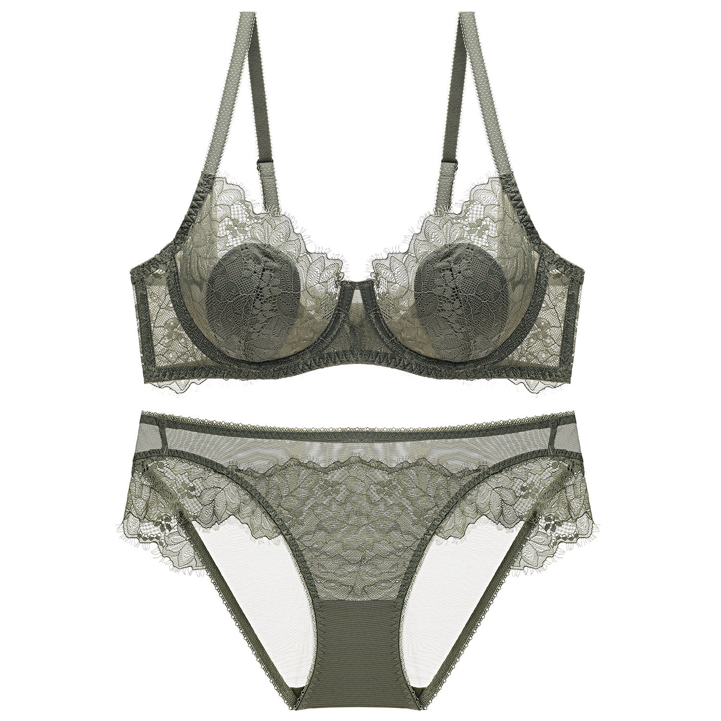 Women's Rabbit Ears Transparent Lace Underwear Small Chest Lingerie Sets