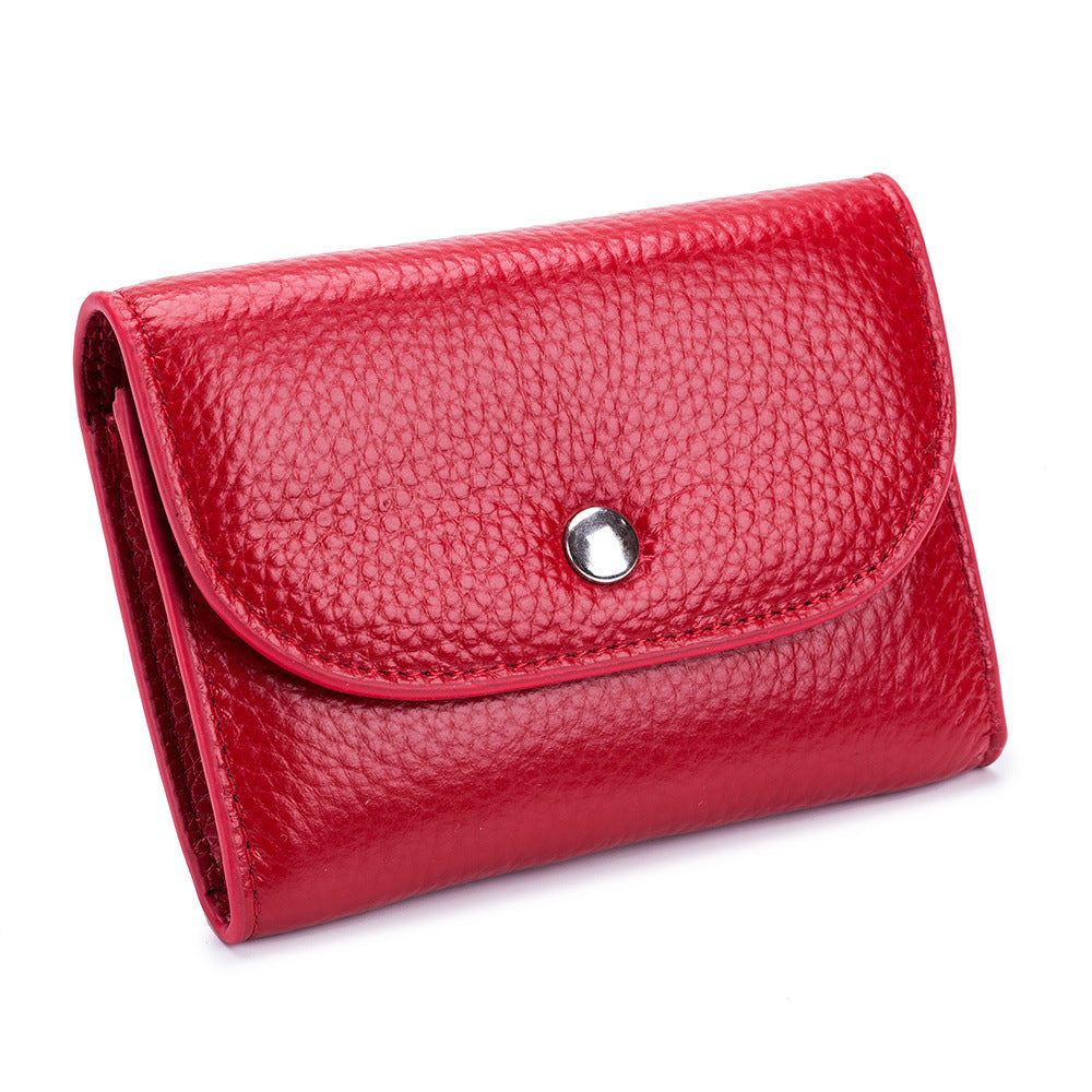 Women's & Men's Genuine Leather And Soft Short Cowhide Coin Purses