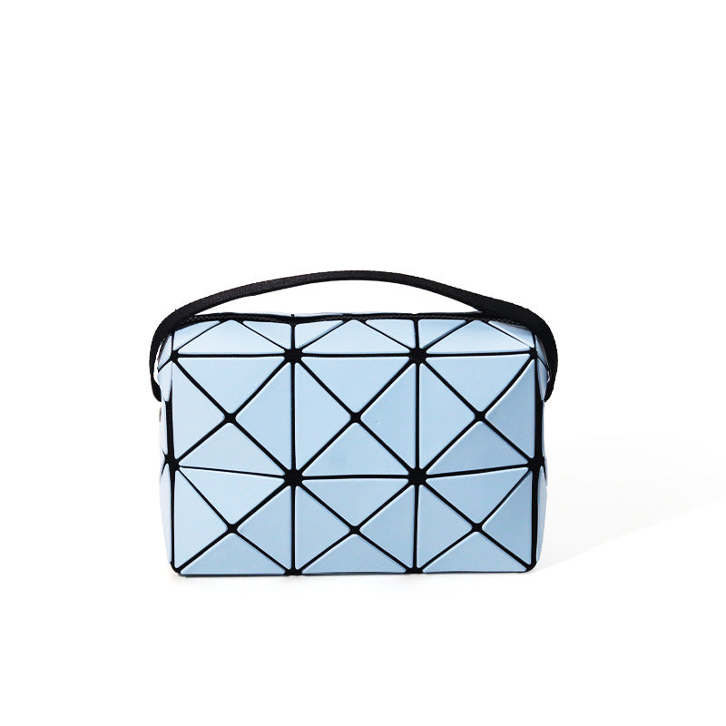 Women's Geometric Triangle Box Niche Rhombus Grid Bags