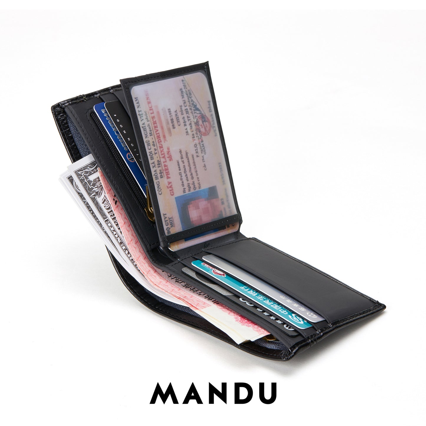 Leather For Man Two Fold Dollar Men's Wallets