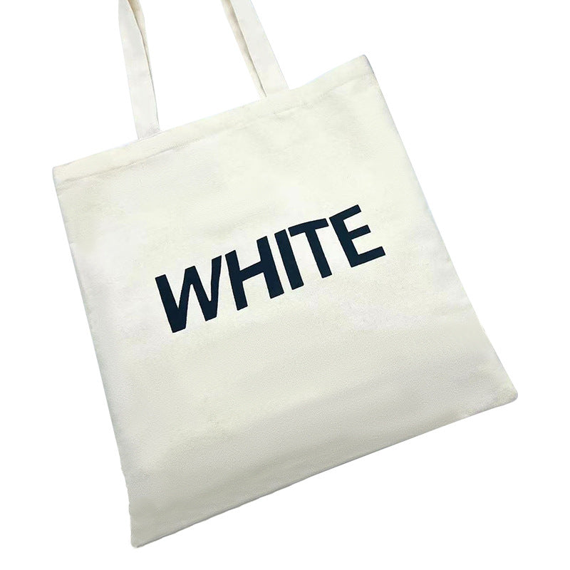 Women's Canvas Letter Simple Large Capacity Handbags