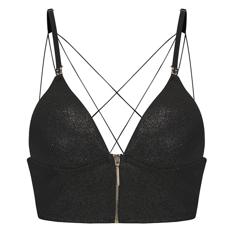 Women's Underwear Thin Spaghetti Strap Buckled Front Shaped Back Lingerie Sets