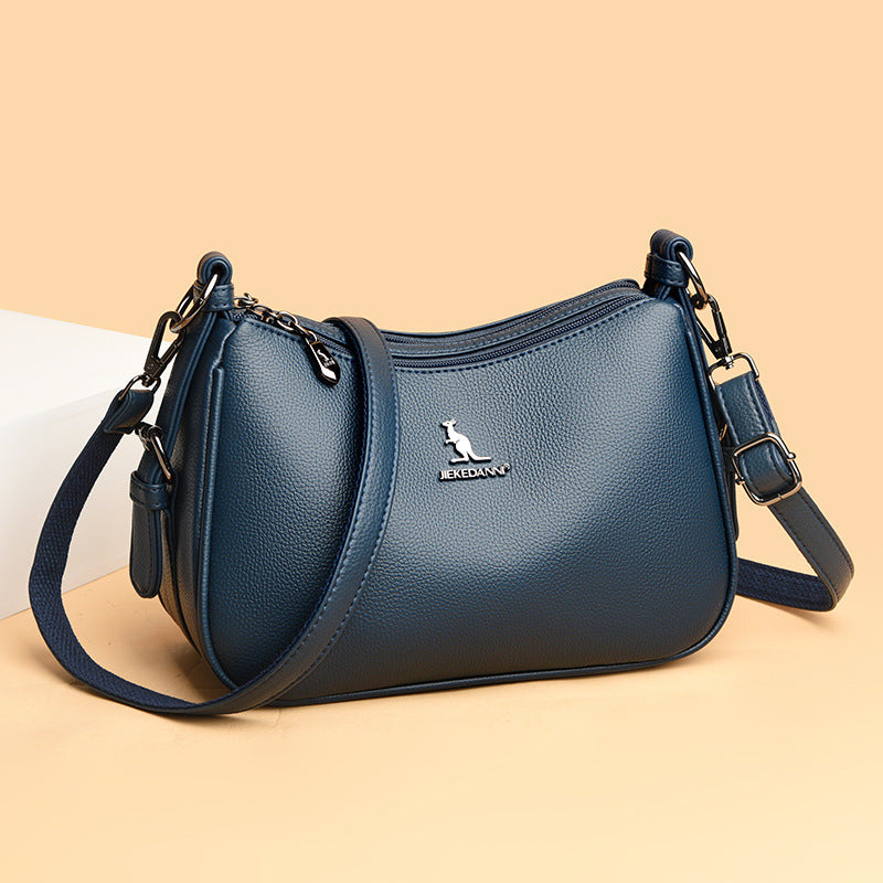 Women's Winter Kangaroo Soft Leather Mother Simple Women's Messenger Bag