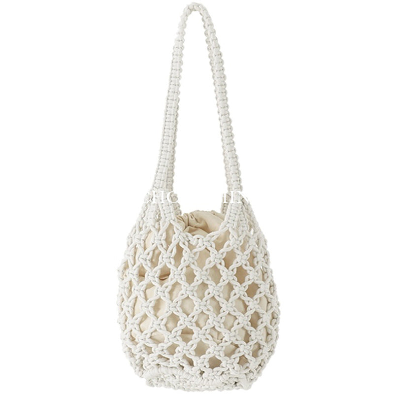 Seaside Beach Cotton String Hollow Mesh Handbags