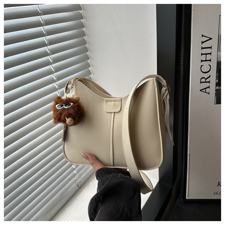 Women's Retro Textured Fashion Large Capacity Solid Color Women's Shoulder Bag