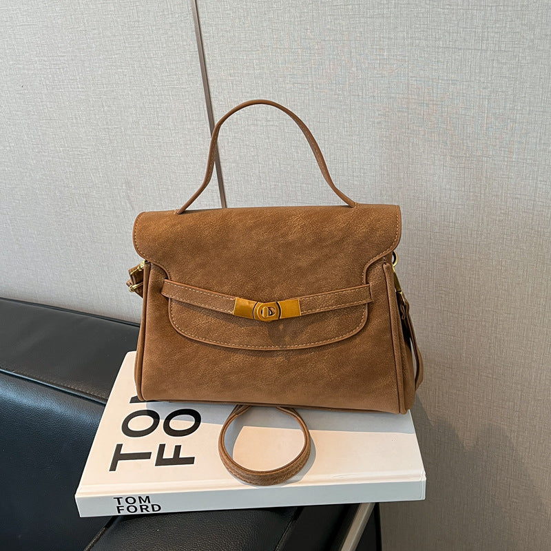 Women's Deerskin Veet Fashionable Retro Winter Texture Western Style Light Luxury Women's Shoulder Bag