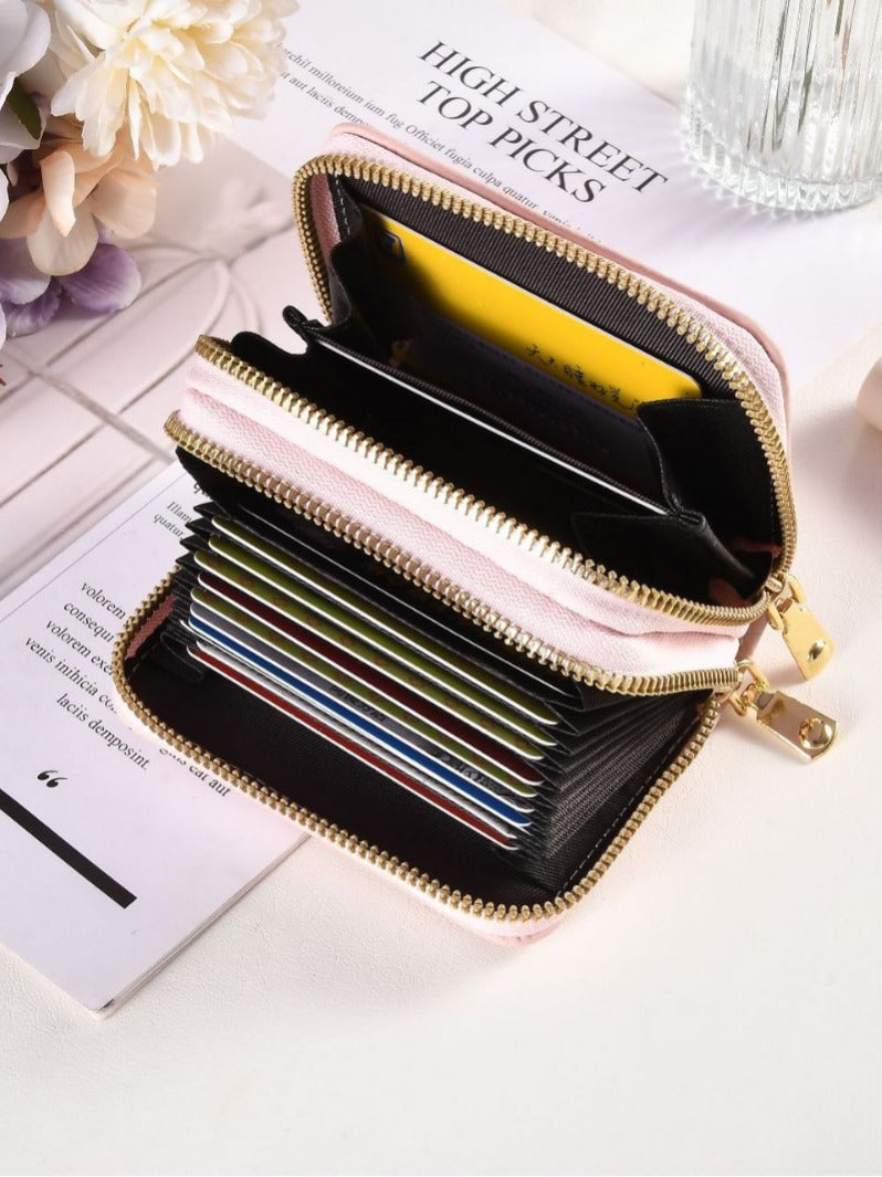 Women's Litchi Pattern Organ Style Simple Layer Card Holder