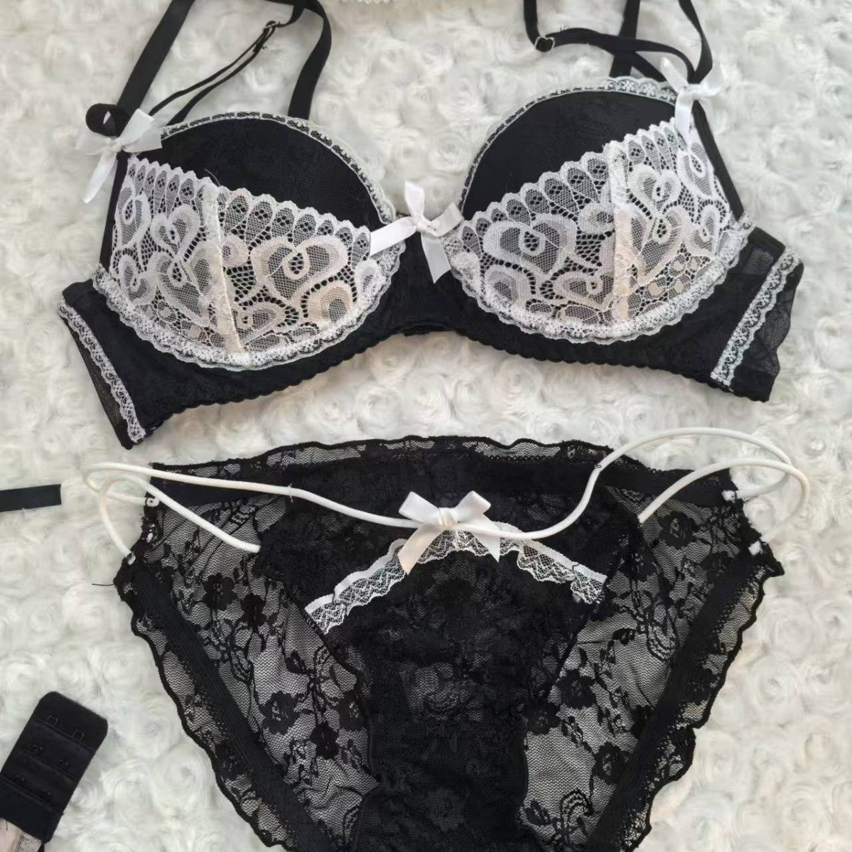 Pure Desire Bow Halter Cotton Cup Steel Lingerie Sets