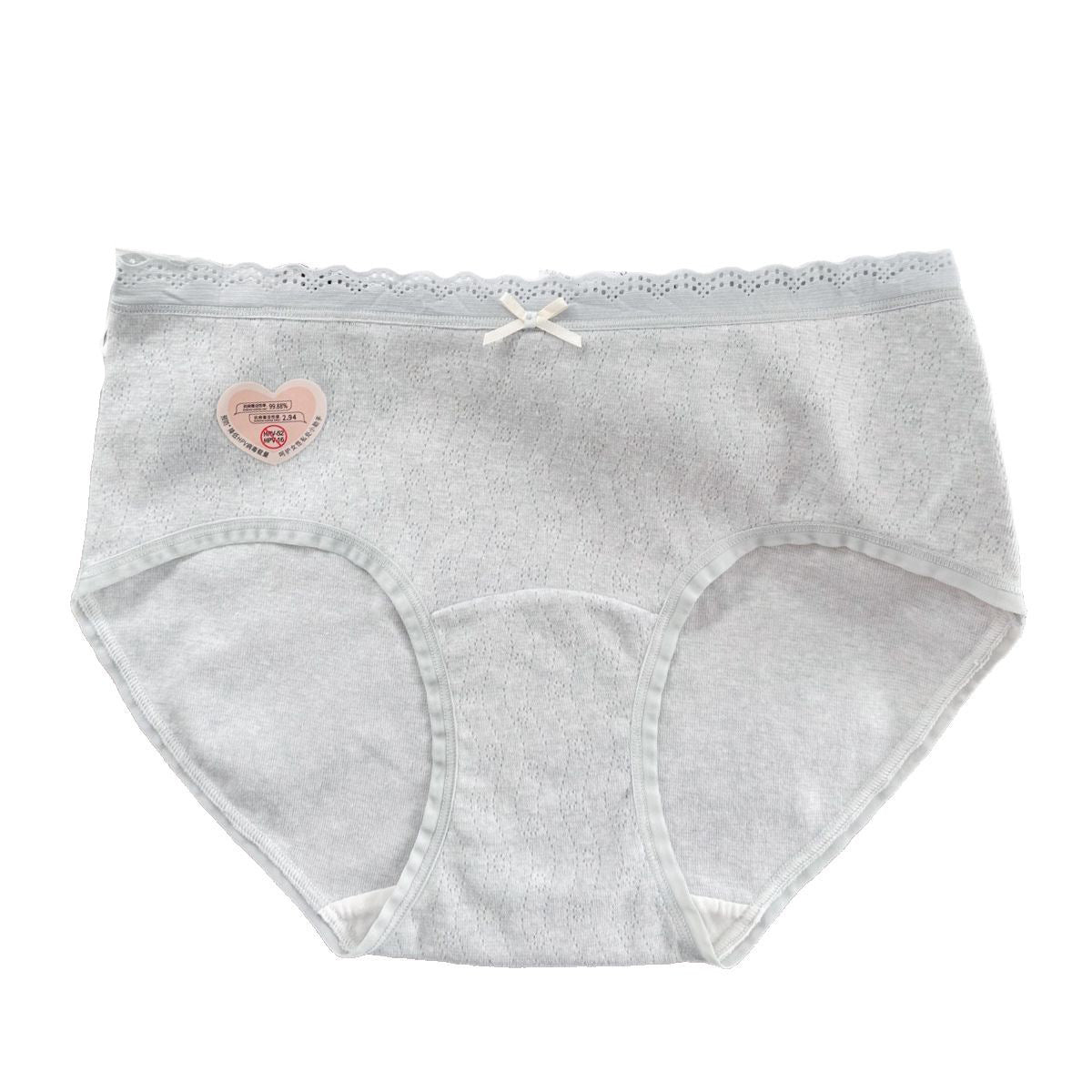 Women's Induction Reactance Lengthened Crotch Cotton Colored Panties
