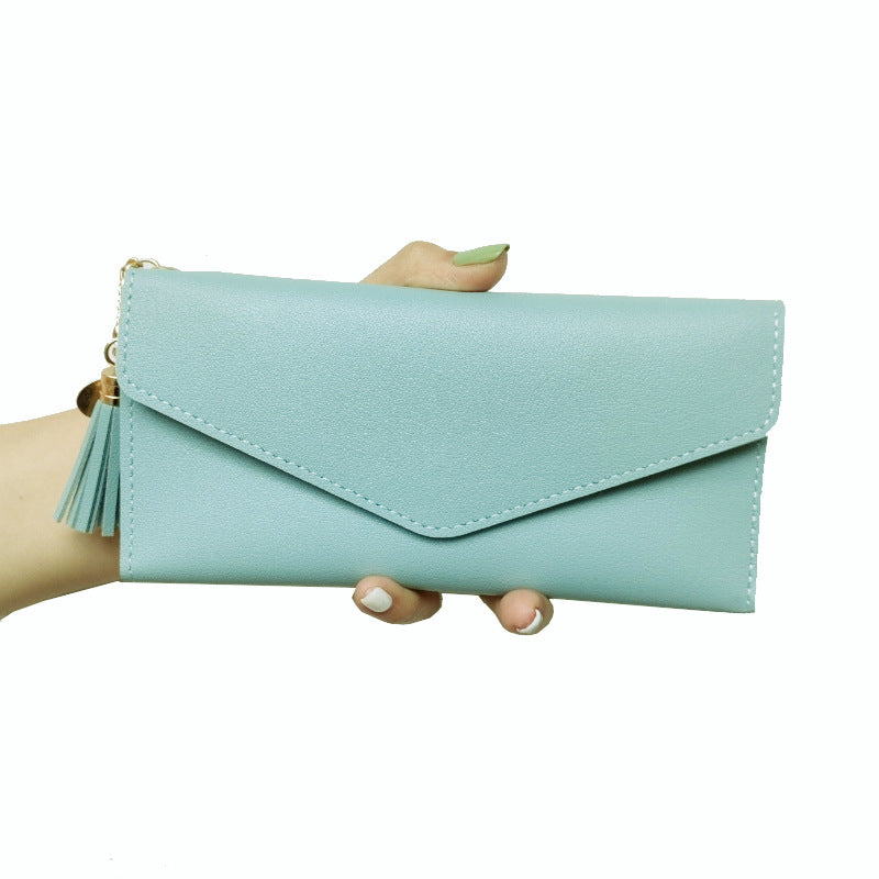 Women's Long Fashionable Korean Style Love Pendant Buckle