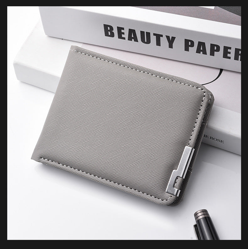 Men's High-grade Short College Thin Green Multi Men's Wallet