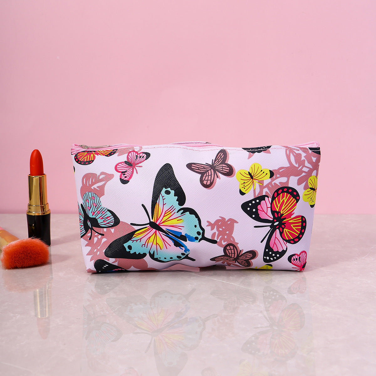 Women's Korean Leisure Letter Jacquard Horizontal Hand-held Cosmetic Bags