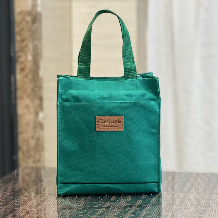 Canvas Solid Color Unisex Simple Lunch Box Handbags